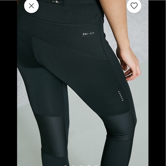 Nike Power Racer Black Training Run Tights Leggings - Picture 4 of 15